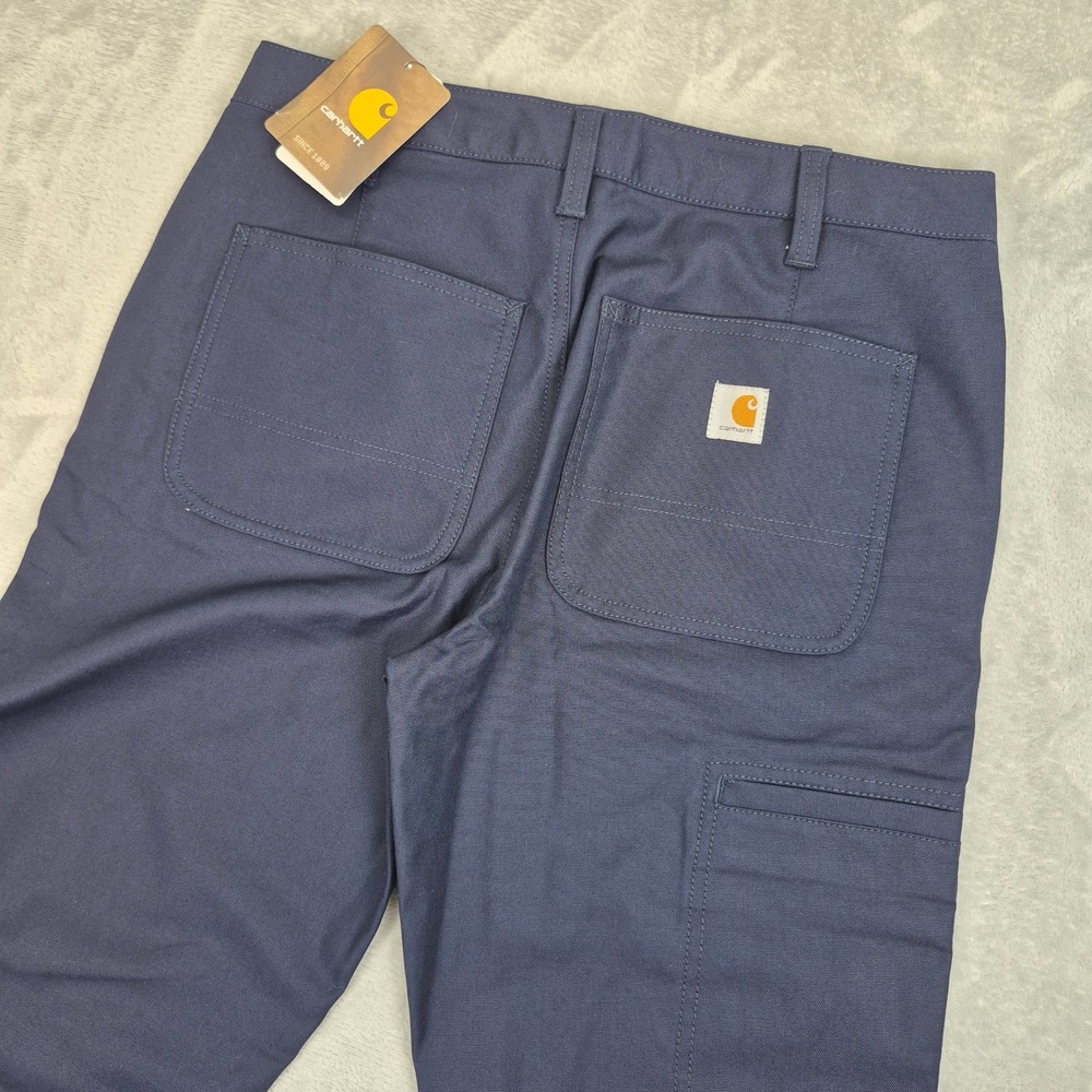 Carhartt Women 8 (30) Navy Blue Flex Professional Loose Work Pants 103104 New